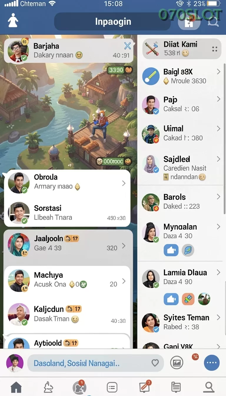 Cuplikan layar AJOTOTO — menu navigasi