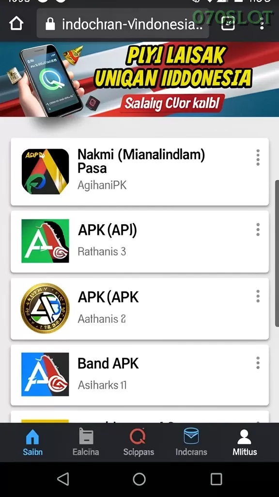Cuplikan layar RPVIP5 — aktivitas