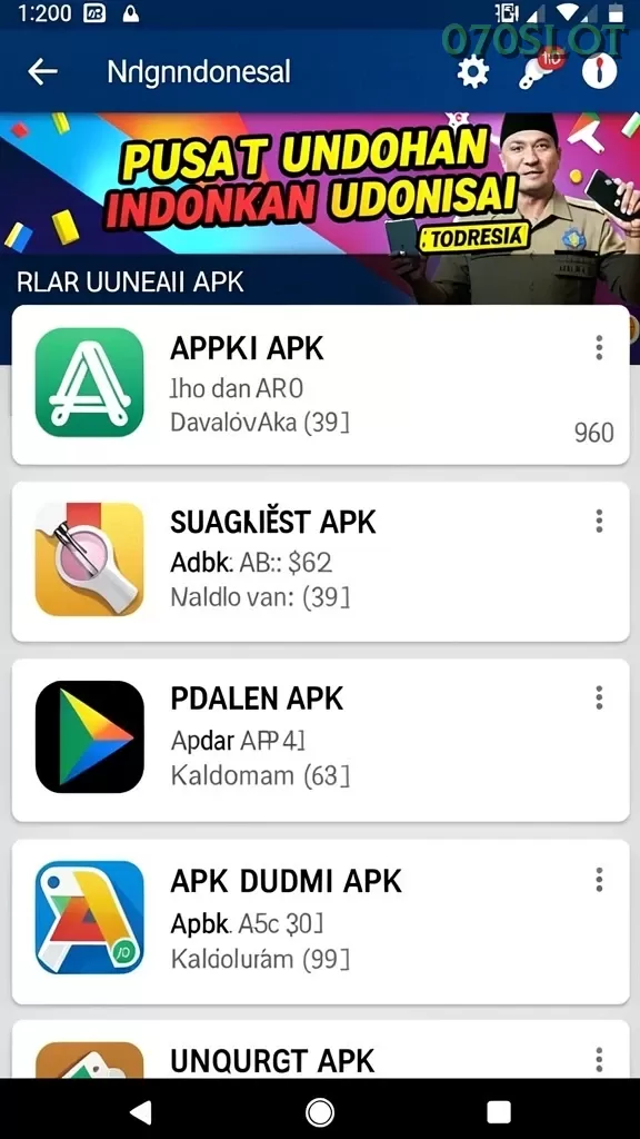 Cuplikan layar IDN789 — menu navigasi